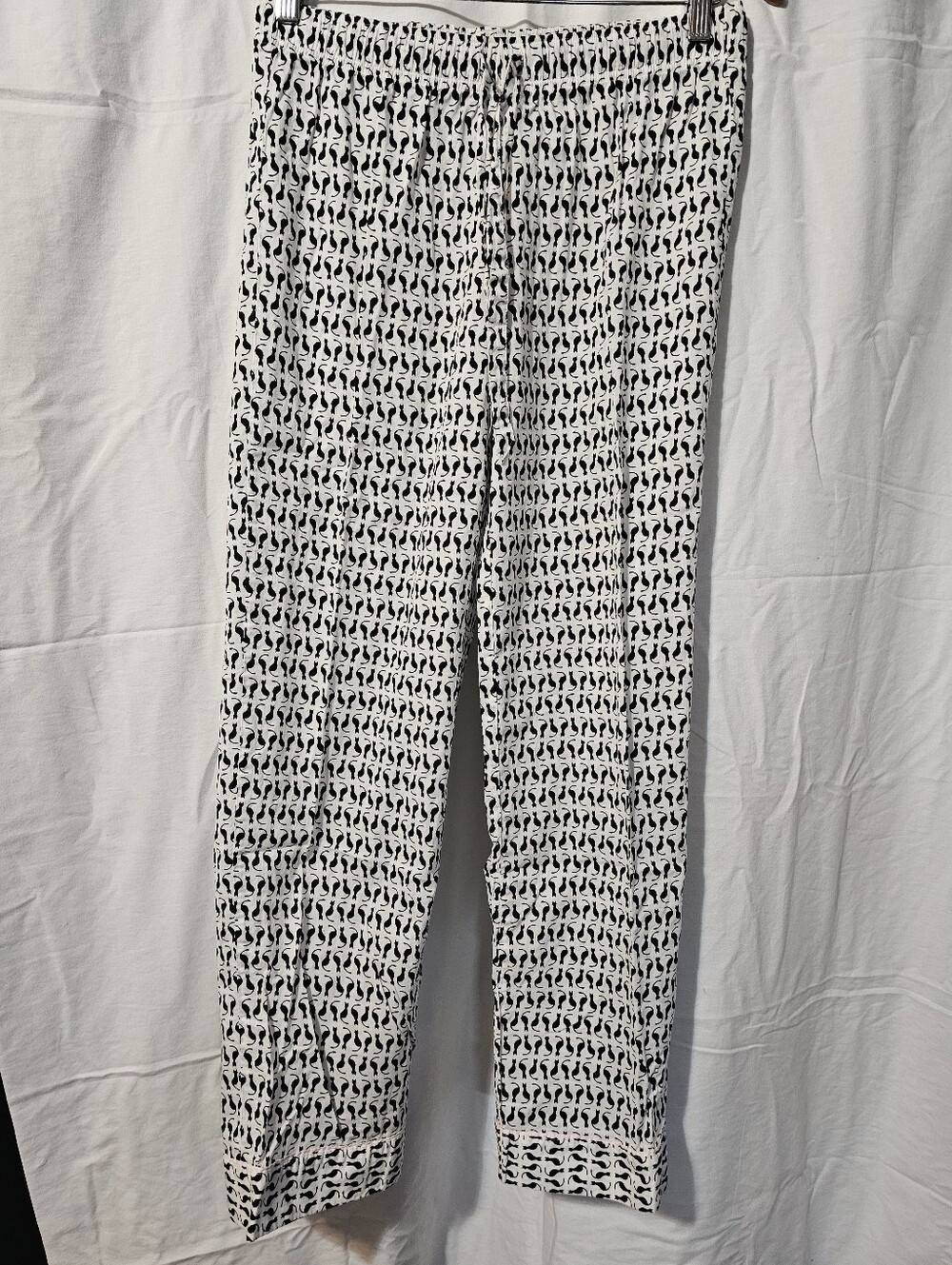 Victoria Secret Black And White Cat PJ Bottoms S